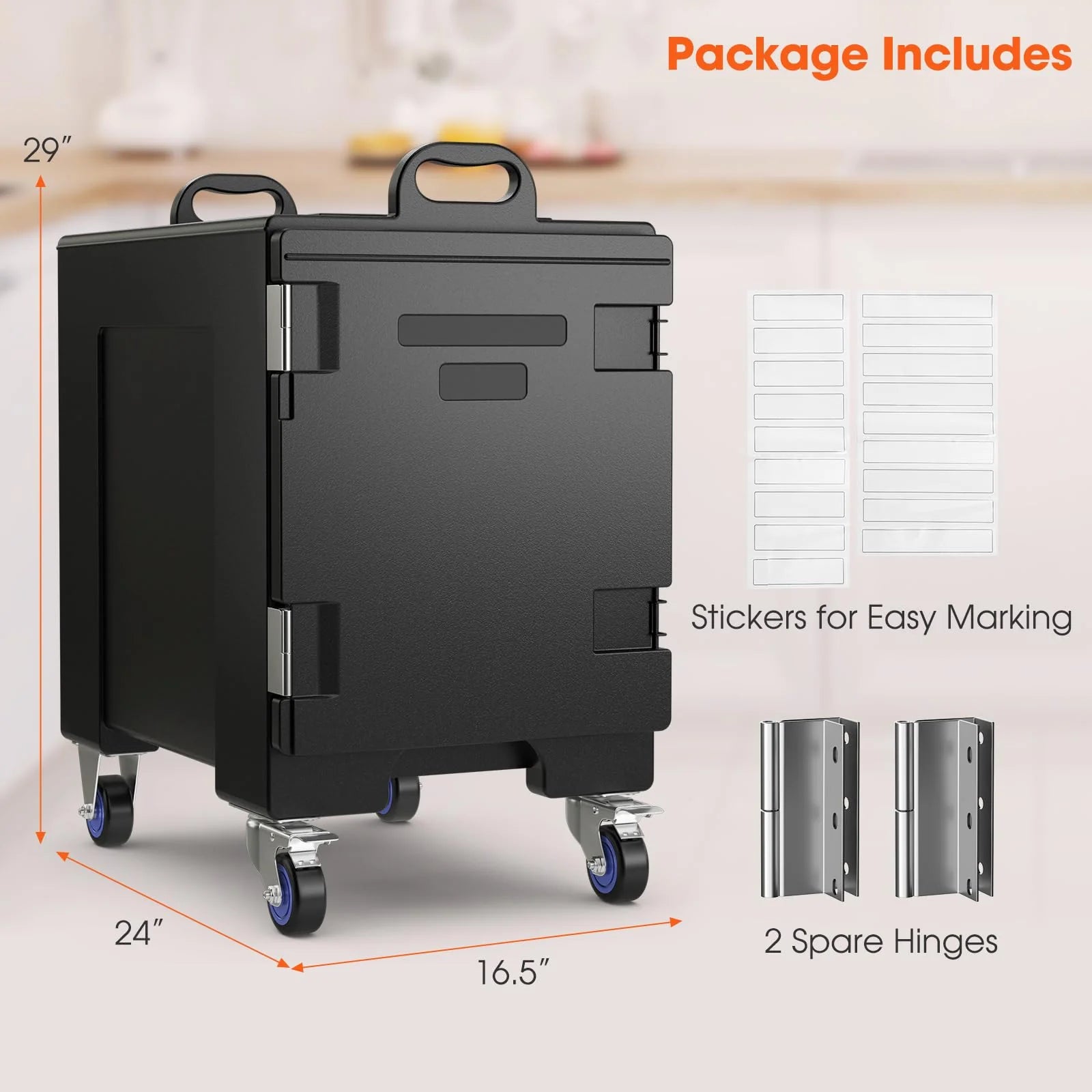 Insulated Food Pan Carrier for 5 Full-size Pans
