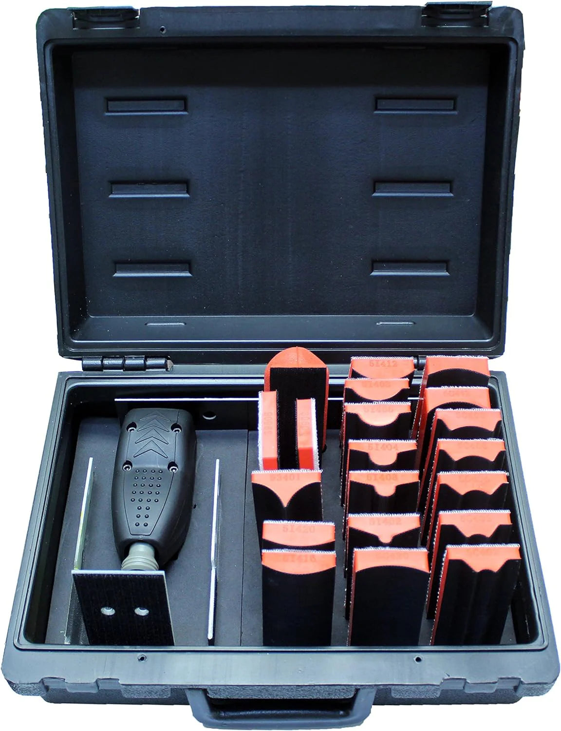 99515 Pneumatic Line Profile Sander 21 Pieces With 14 Profile Shape Blocks And Hardshell Carrying Case, 2-3/8 x 4-7/8