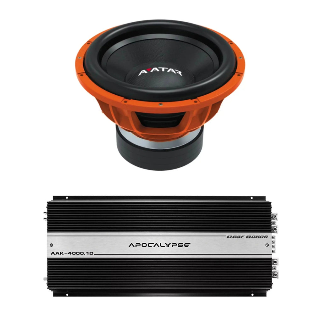 Car Audio 15 2Ohm Subwoofer STU-1546-D2&Monoblock Amp Package New