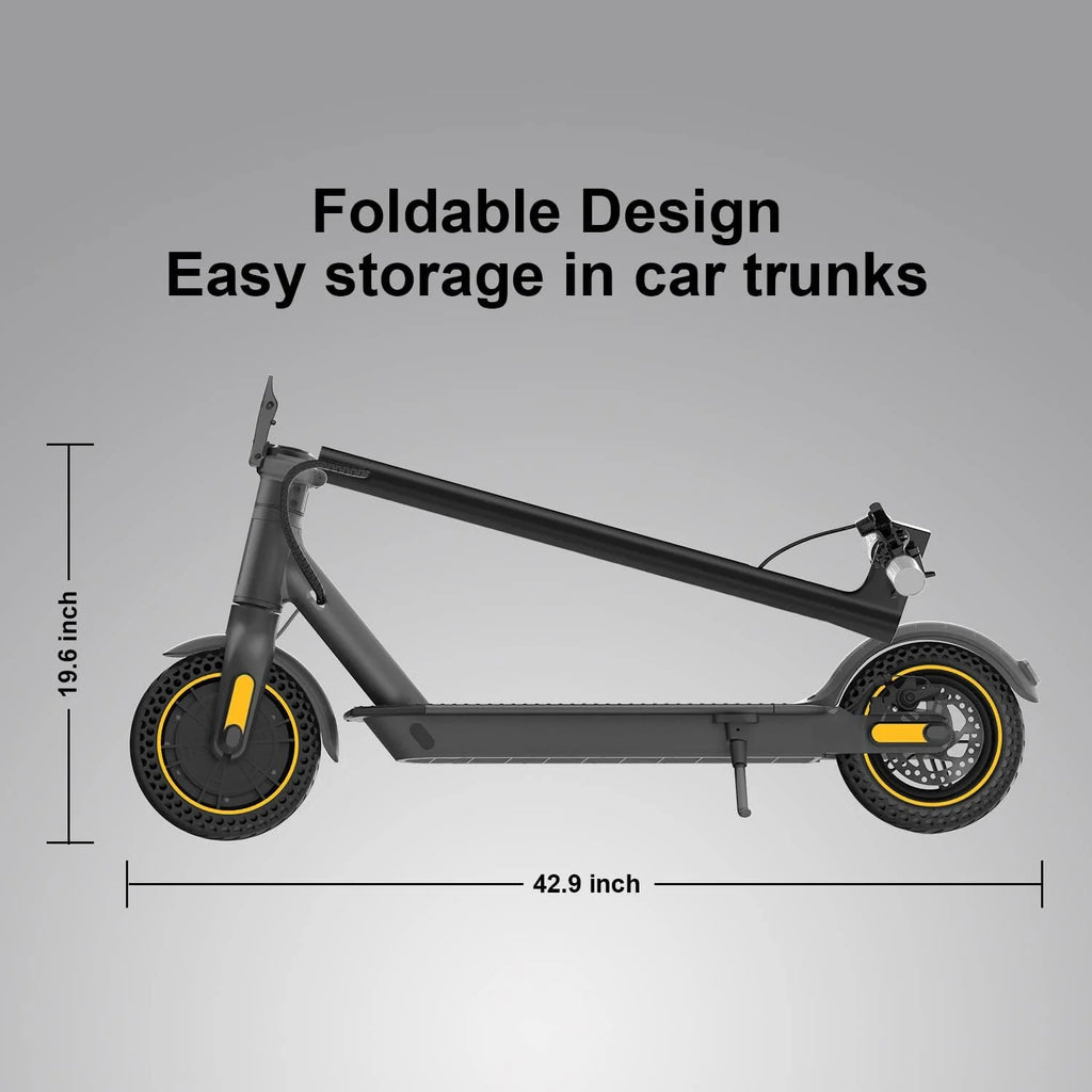 Electric Scooter -500W Motor 10 Solid Tires,Up to 18 Miles Long-Range and 19 MPH Portable Folding Commuting Scooter for Adults
