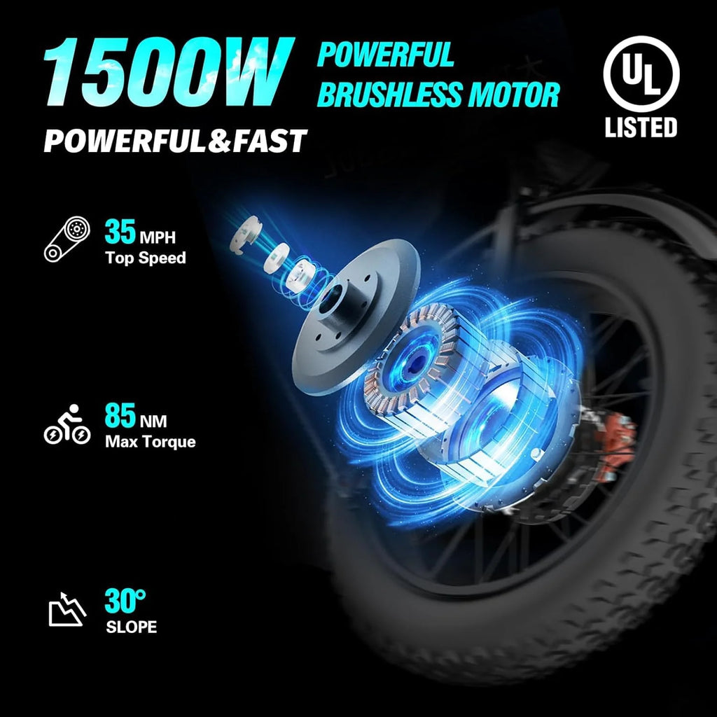 Electric Bike Q20, 2000W, 37Mph, 20 Fat Tires