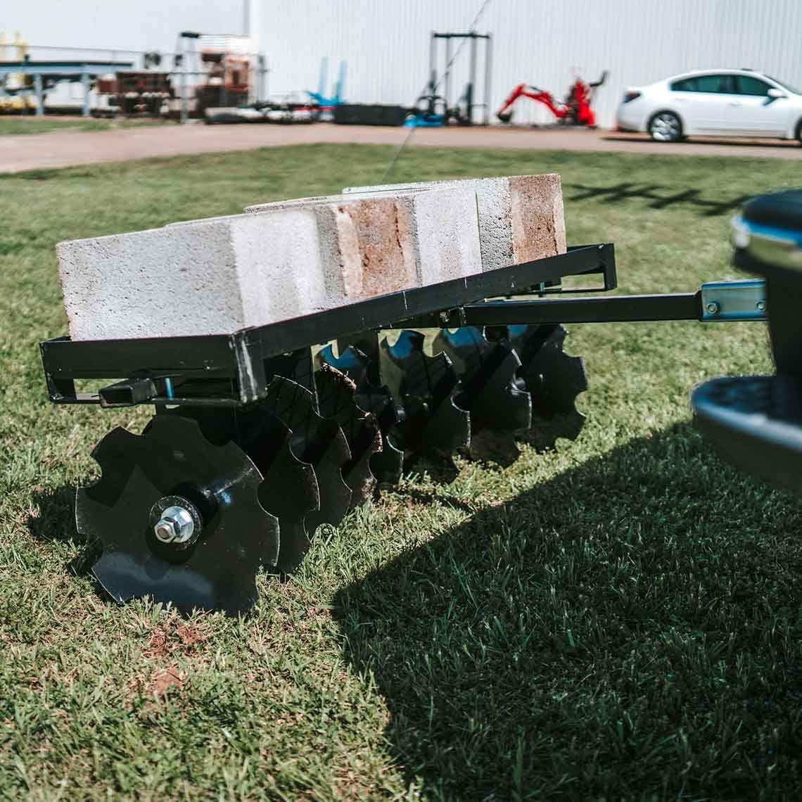 2025 Titan Distributors Inc. 4-Ft Notched Disc Harrow Attachment Pull Behind for ATV and UTV 2-in Towball Hitch NO250072