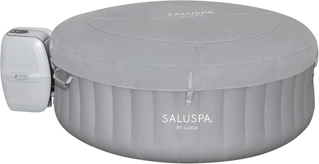 Inflatable Hot Tub Spa (71 x 26) | Portable Hot Tub with 2 Covers (1 Energy-Efficient Thermal Cover and 1 Standard Cover) | Fits Up to 2-4 Persons | Black