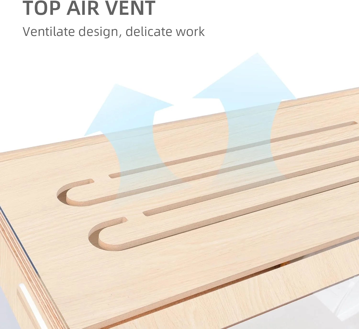 Hamster Cage W/Oblique Opening Cage Door - MDF Aspen Small Animal Cage for Syrian Hamsters Degus or Other Similar-Sized Pets (Medium - 40.7 x 22.7 x 22.9 inches, Burlywood)
