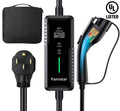 Level 2 & Level 1 EV Charger, 16Amp 110-240V Portable J1772 Electric Car Charger with Adjustable Amp Delayed Timer 25ft Long Cord