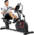 Sunny Health & Fitness Electromagnetic Recumbent Cross Trainer Exercise Elliptical Bike w/Arm Exercisers, Easy Access Seat & Exclusive SunnyFit搴? App Enhanced Bluetooth Connectivity - SF-RBE4886SMART