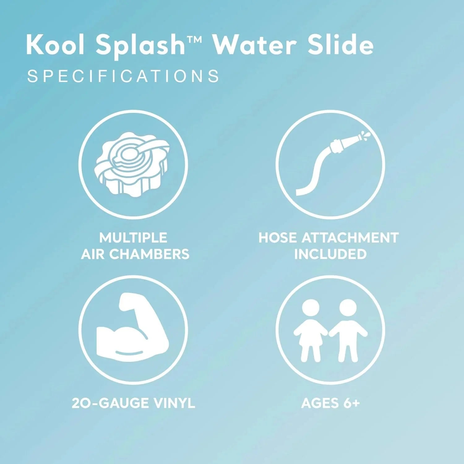 Intex Kool Splash Inflatable Water Slide Swimming Pool Play Center with Built in Sprayers for Kids and Adults, Ages 6 and Up, Blue