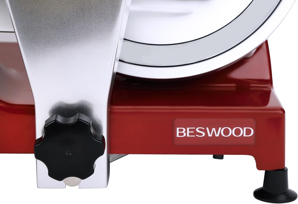 10 Electric Deli Meat Slicer, 240W, Red, Commercial/Home Use