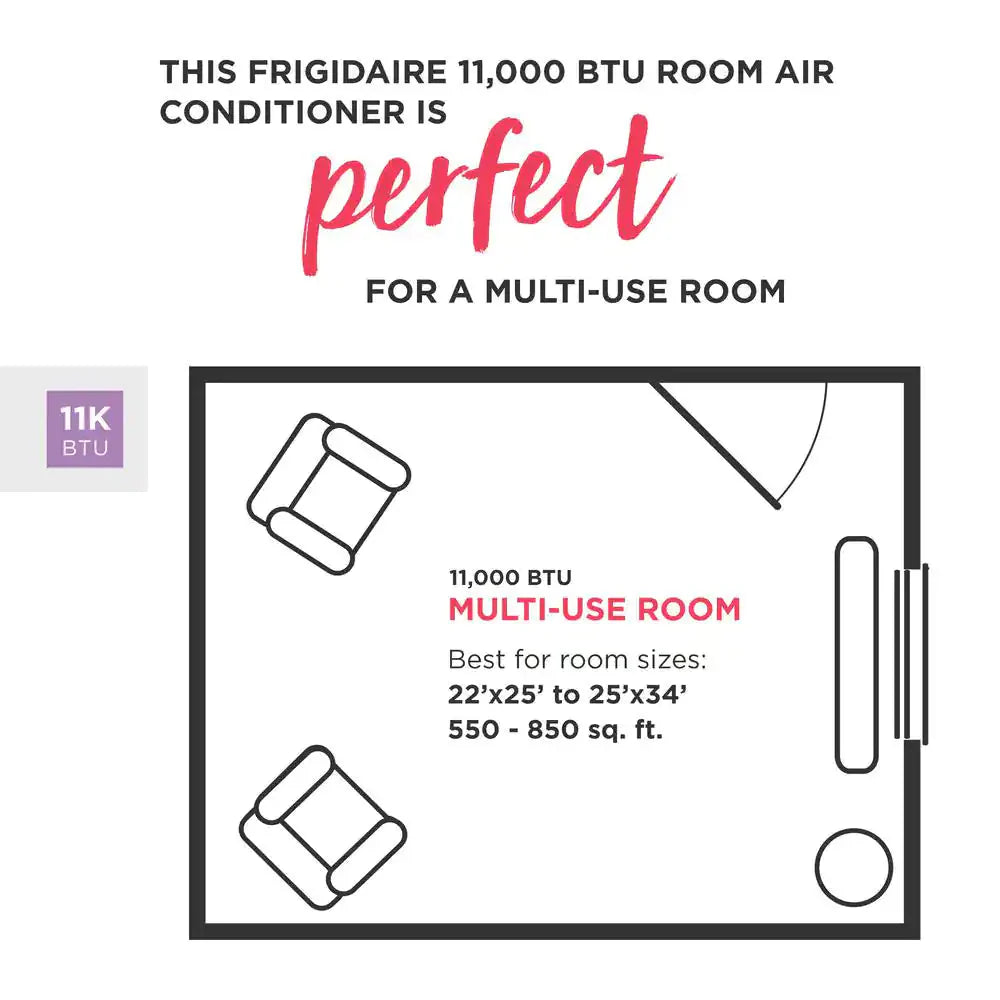 2025 Frigidaire 25,000 BTU Connected Window Air Conditioner with Slide Out Chassis