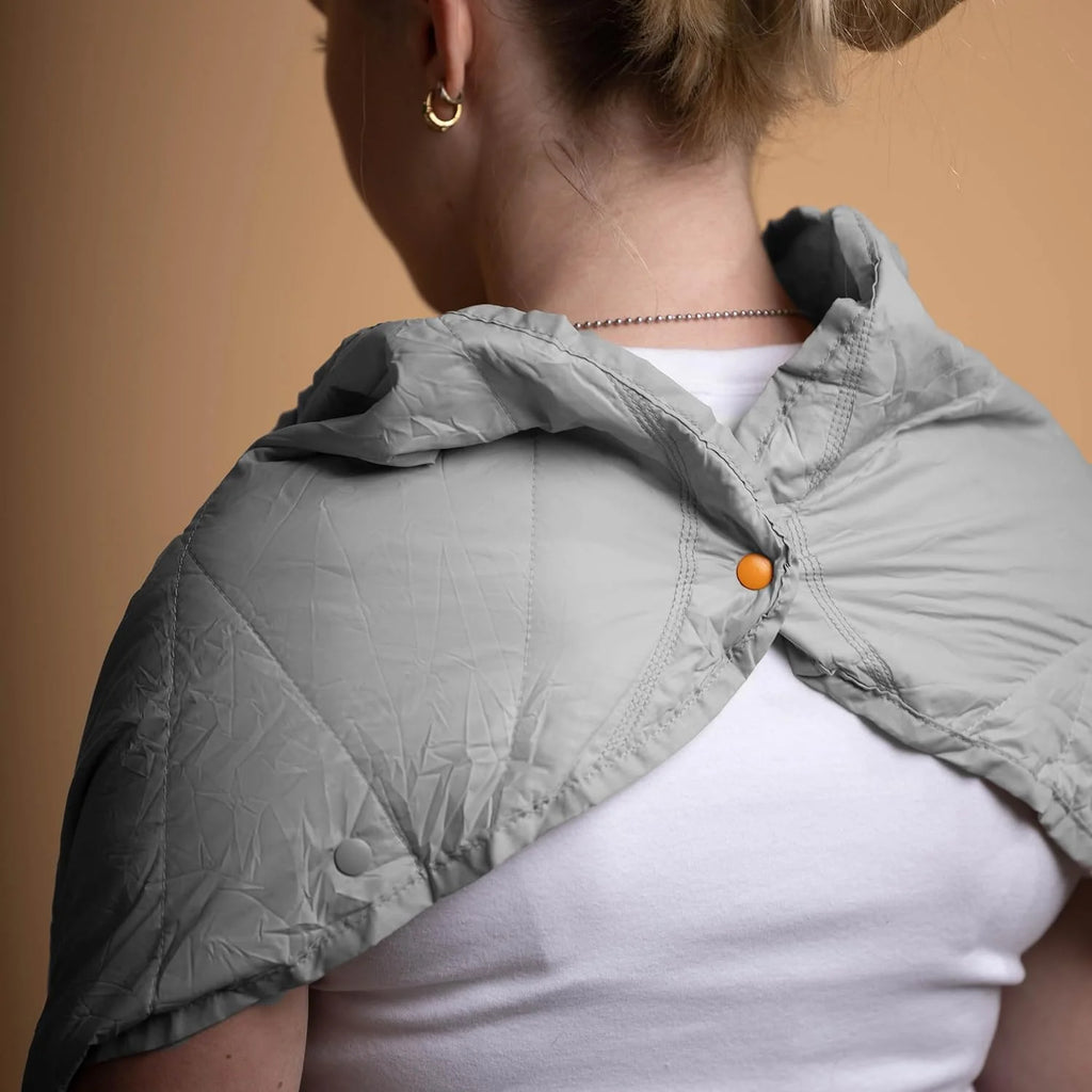 Layover Ultra-Compact Packable Down Blanket for Travel & Camping - Lightweight, Warm Travel Blanket Airplane, Car Blanket, Camping Blankets for Cold Weather - Includes Carrying Pouch (Blue)