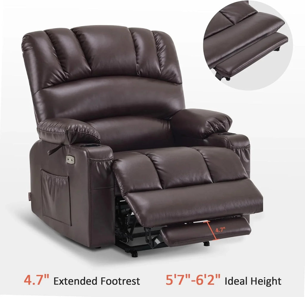Heated Lift Recliner for Seniors with USB & Cup Holders