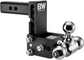 Tow & Stow Adjustable Trailer Hitch Ball Mount - Fits 2 Receiver, Tri-Ball (1-7/8 x 2 x 2-5/16), 5 Drop, 10,000 GTW - TS10048B