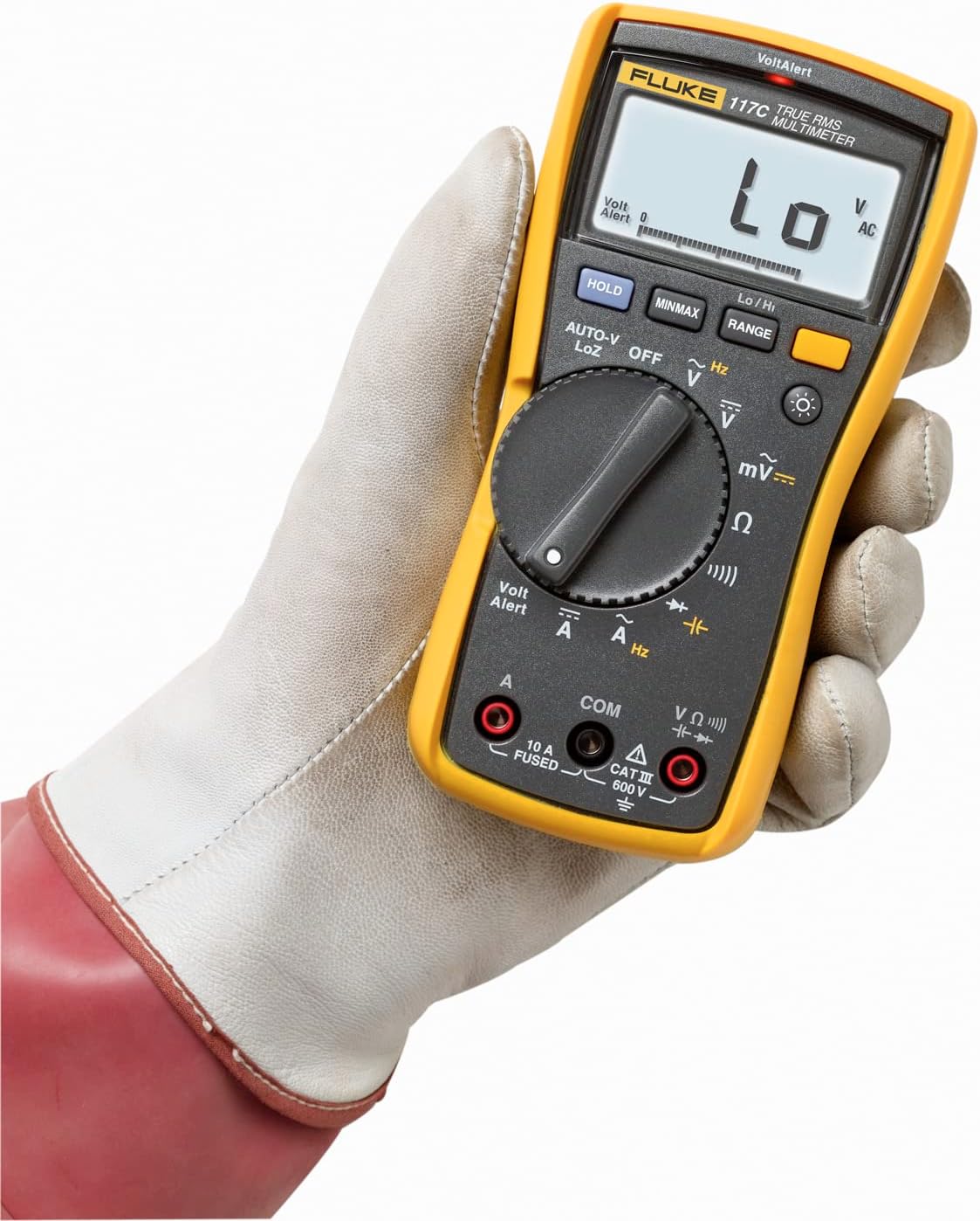 117 Digital Multimeter, Non-Contact AC Voltage Detection, Measures Resistance/Continuity/Frequency/Capacitance/Min Max Average, Automatic AC/DC Voltage Selection, Low Impedance Mode