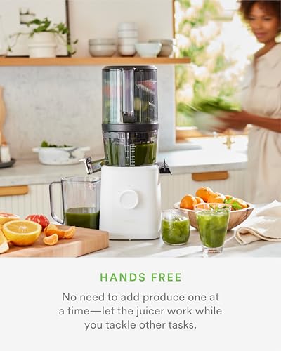 Nama J2 Cold Press Juicer Self Feeding for Hands Free Operation with Wide Mouth Hopper for Whole Recipe Loading, Zero Waste Masticating Juicer For More Juice, Less Pulp ?? Easy Cleanup & Assembly: Home & Kitchen