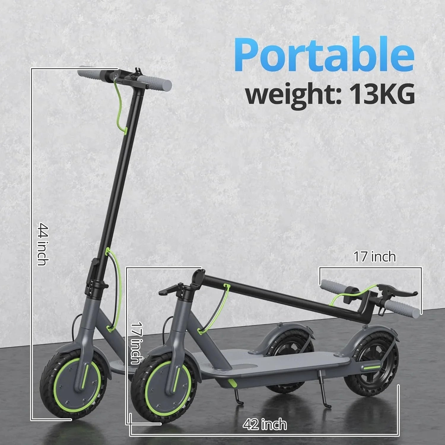 Electric Scooter - 8.5 Solid Tires, 350W Motor, Up to 19 MPH and 21-23 Miles Long-Range Portable Foldable Commuting Scooter for Adults with Double Braking System and App