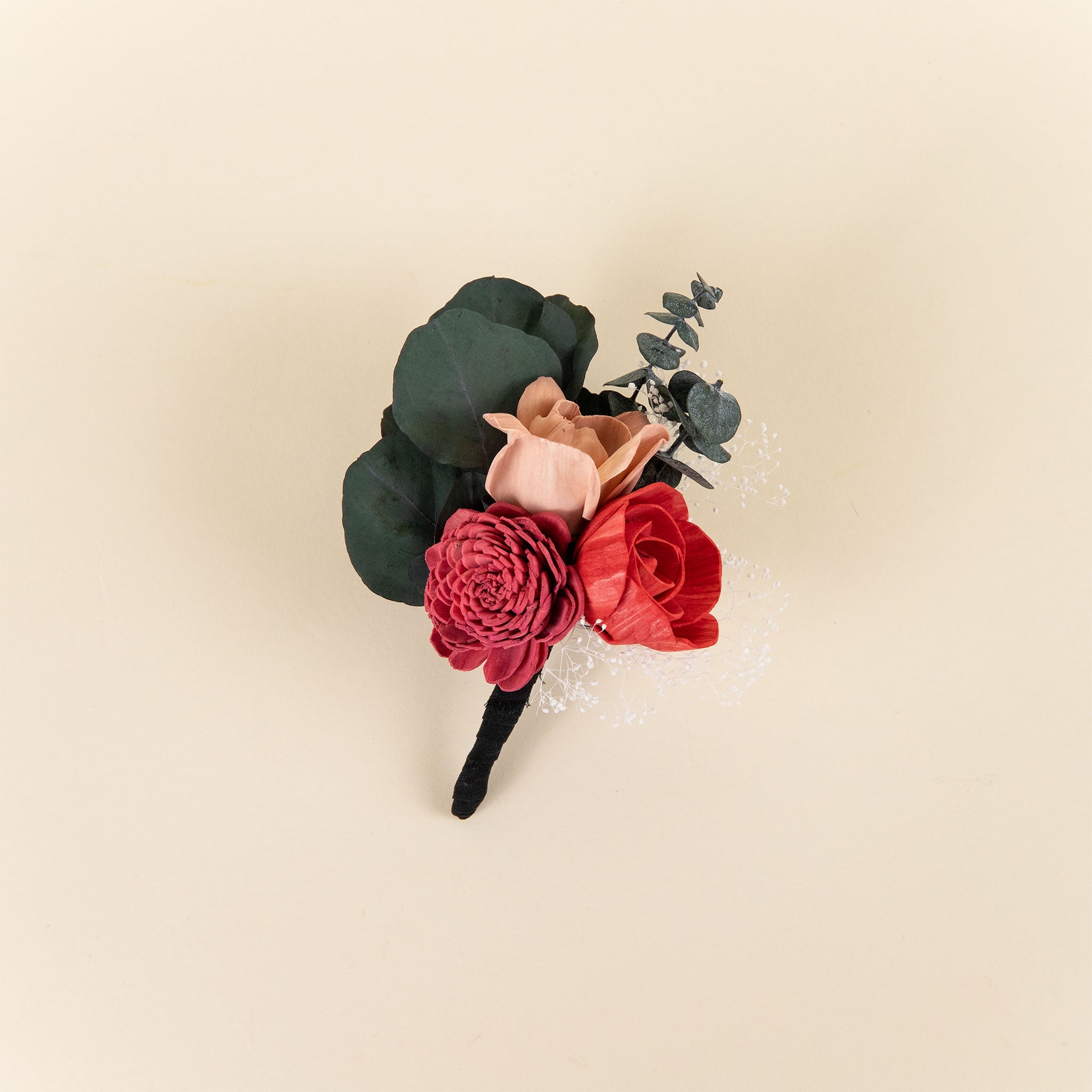 Luxe Velvet Simple Boutonniere