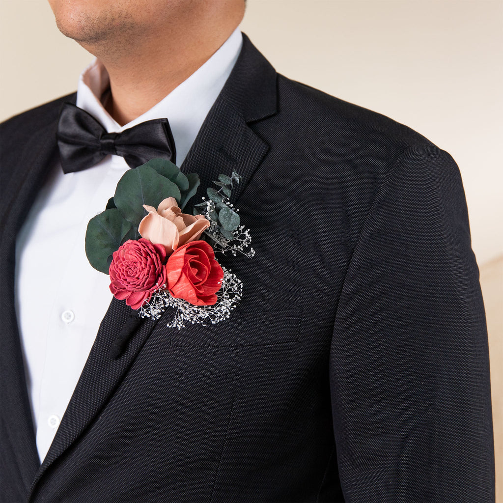 Luxe Velvet Simple Boutonniere