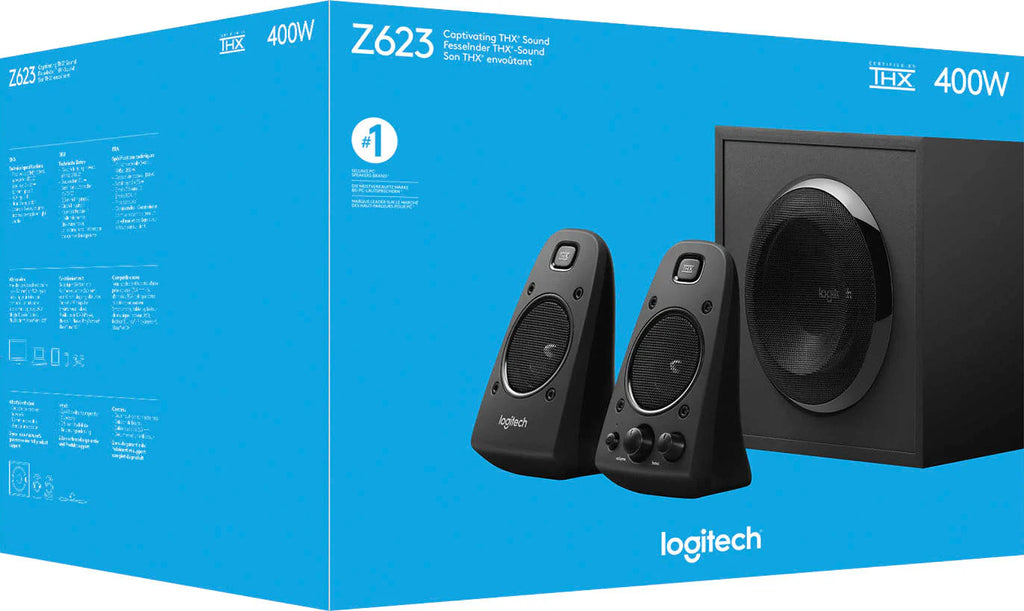 Logitech – Z623 2.1 Speaker System (3 Piece) – Black