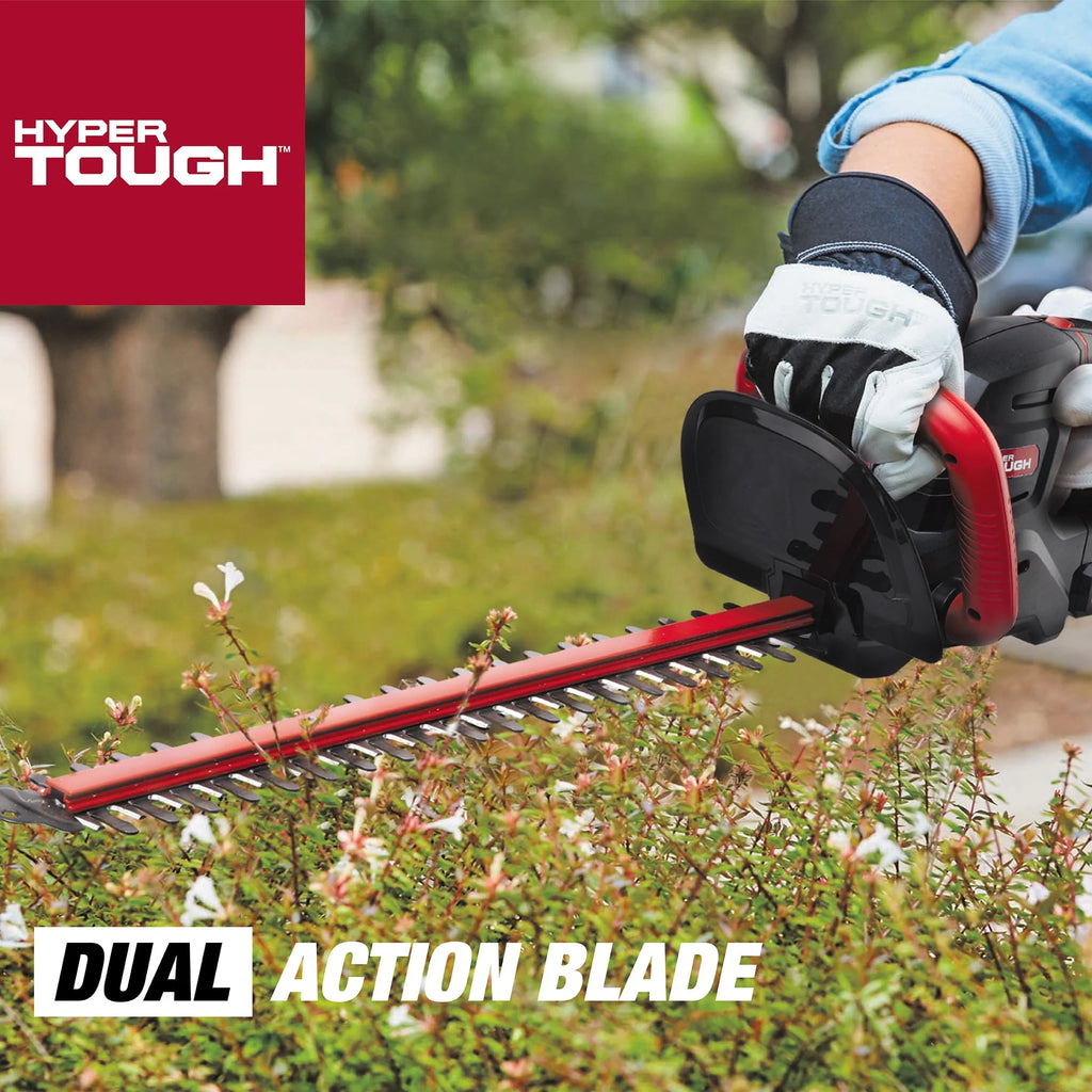 Hyper Tough 20V Max 22-inch Cordless Battery Powered Hedge Trimmer, HT21-401-003-07