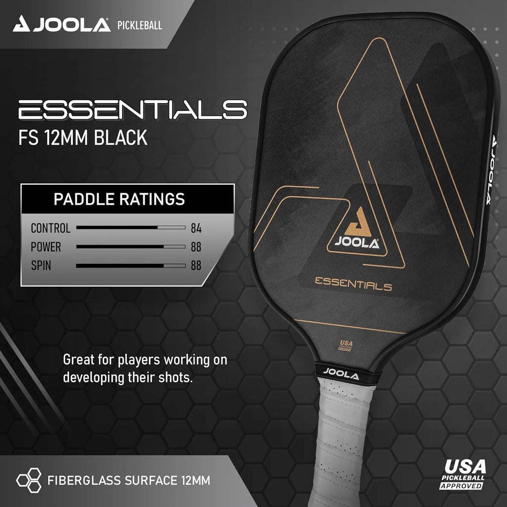 Essentials Pickleball Paddles with Reinforced Fiberglass Surface and Honeycomb Polypropylene Core