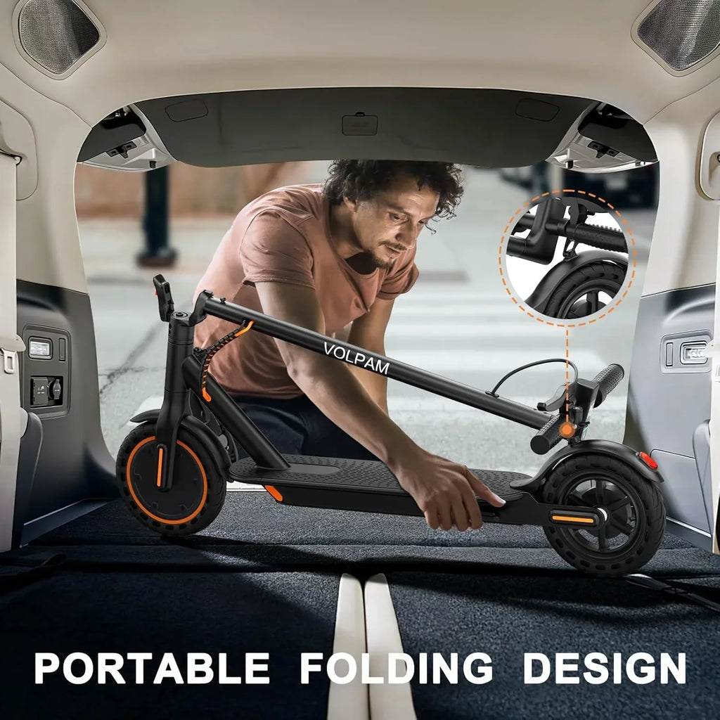Electric Scooter, 350W/500W Powerful Motor, 8.5/10 Solid Tires, 19/22Mph, 28/21/12 Miles Range,Dual Braking