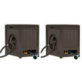 125′ Aquawinder Auto Rewind Water Powered Yard Hose Reel, Java (2 Pack)