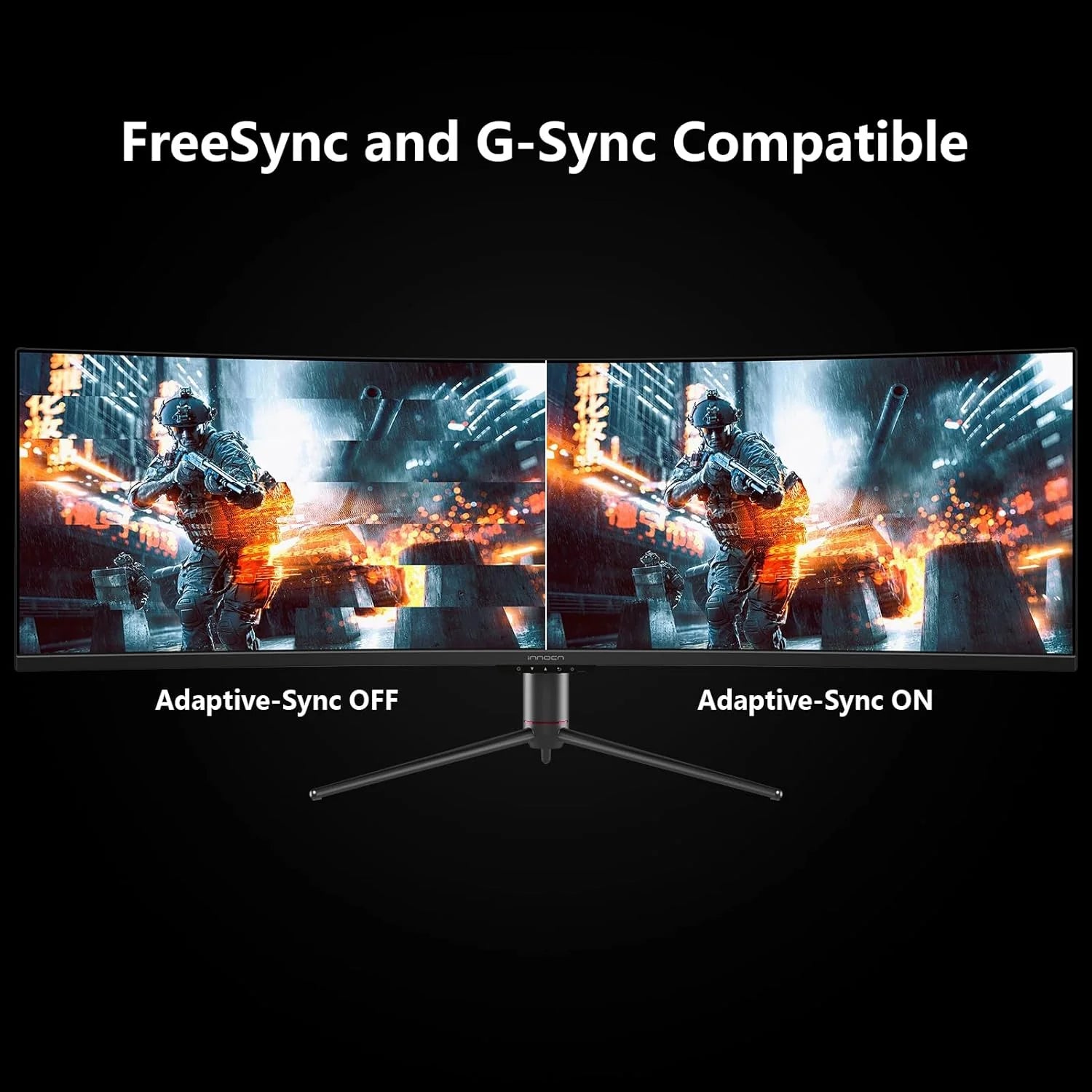 INNOCN 49 Curved Gaming Monitor, 144Hz, HDR400, USB-C, 49C1G