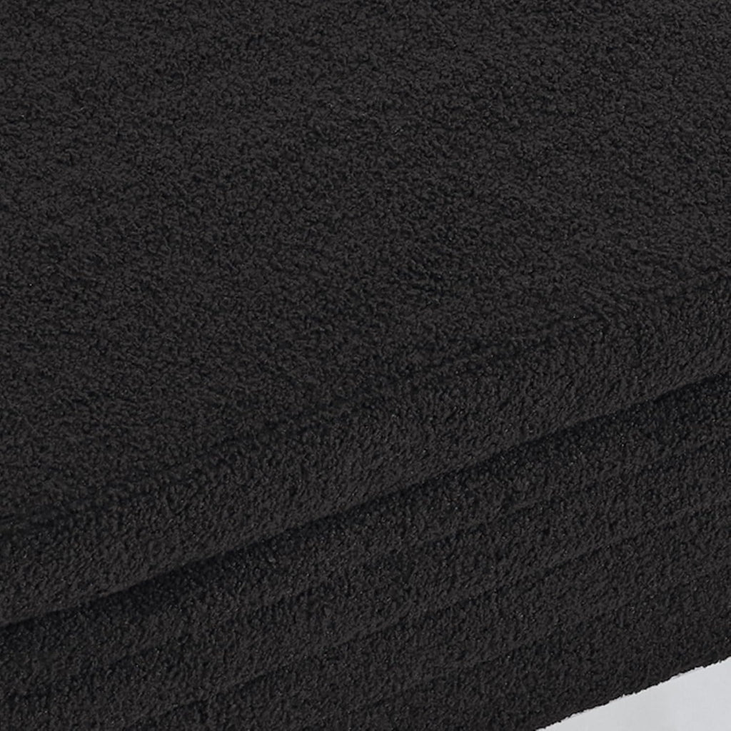 Furniliving Modern Storage Ottoman Bench, Sherpa Ottoman End of Bed Bench with Solid Wood Legs Upholstered Ottoman Benches with Storage Indoor Bench for Living Room with Rolled Arm, Entryway, White