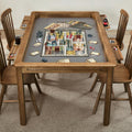 Board Game Table with Removable Top, Seats 4–6, 57x33 Play Area