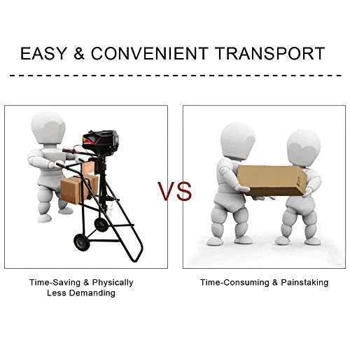 LEADALLWAY Boat Motor Stand, Heavy Duty Pro Outboard Engine Carrier Cart Dolly